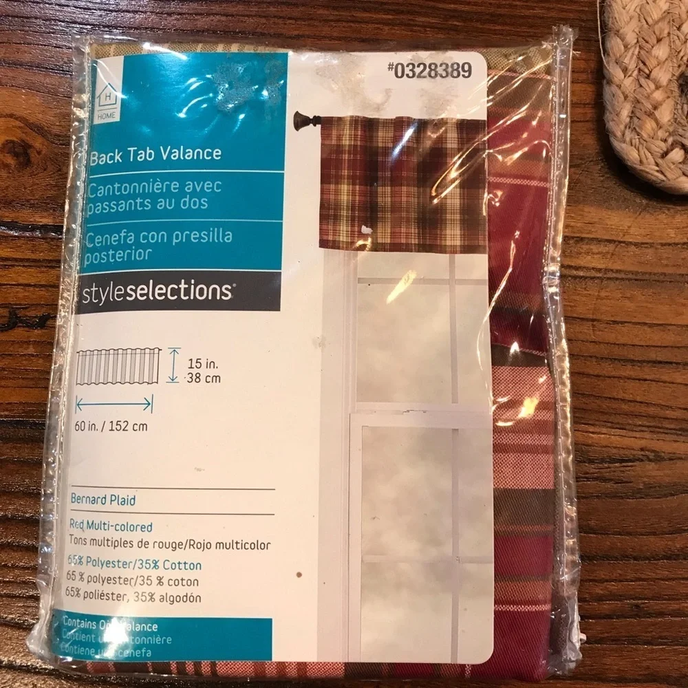 ▪️Back Tab Curtain Valance